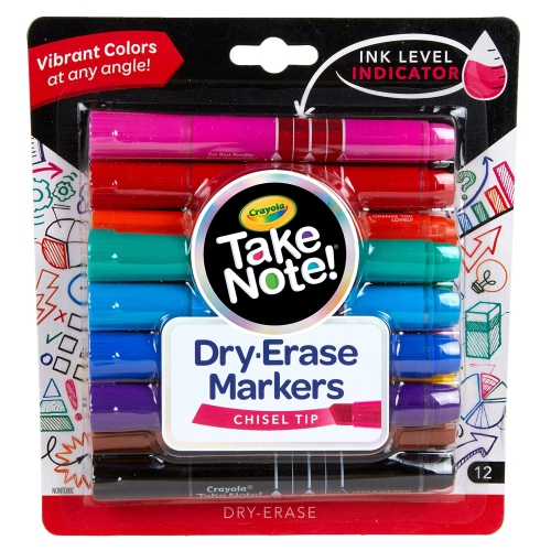 CRAYOLA  Low Odor Dry Erase Markers, Chisel Tip, Assorted Colors, Back to School Supplies, 12Count Great markers!