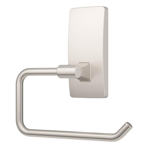 Command Toilet Paper Holder Satin Nickel with Water Resistant Command Strips, Rust Resistant Bathroom Organizer