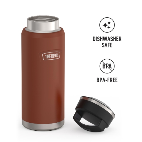 ICON Series by THERMOS Stainless Steel Water Bottle with Screw Top Lid, 40 Ounce, Saddle