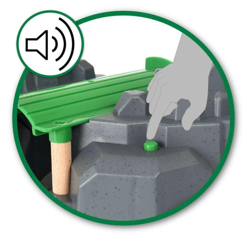 BRIO 63388900 World - 33889 Crane & Mountain Tunnel | 7 Piece Toy Train Accessory for Kids Ages 3 and Up