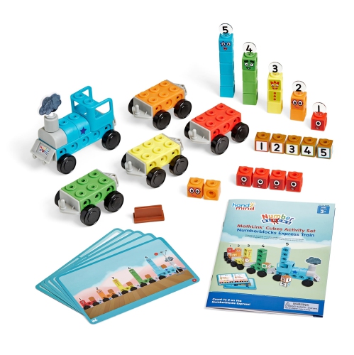 hand2mind Numberblocks Express Train MathLink Cubes Activity Set