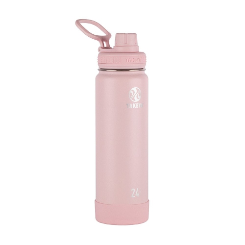TAKEYA  885395510545 Actives Insulated Stainless Steel Bottle, Spout Lid Blush 24OZ