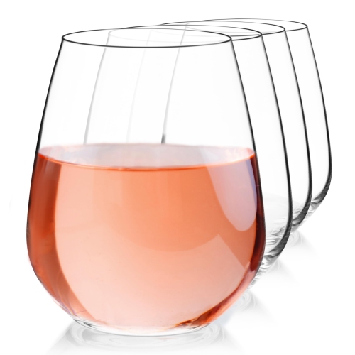Ensemble de 4 verres à vin sans pied Luigi Bormioli Crescendo Crescendo 23,25 oz, verre Son-hyx cristal, fabriqué en Italie.