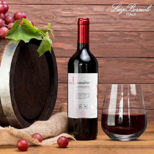 Ensemble de 4 verres à vin sans pied Luigi Bormioli Crescendo Crescendo 23,25 oz, verre Son-hyx cristal, fabriqué en Italie.