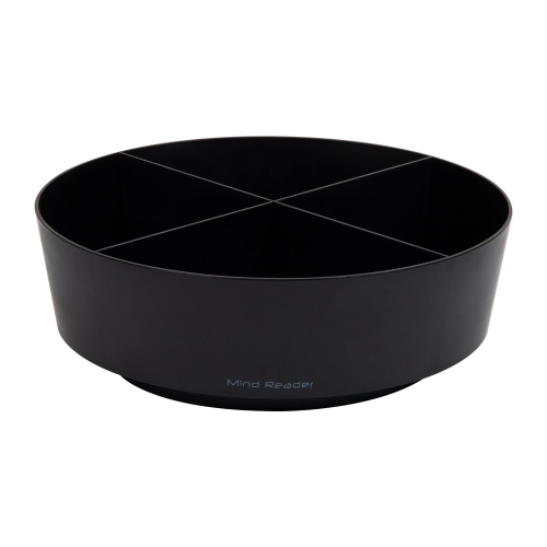 Mind Reader Snack Carousel, Countertop Organizer, Snack Tray, Condiment Holder, Breakroom, Kitchen, 31L x 31W x 10H cm..