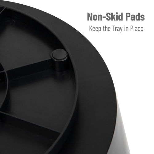 Mind Reader Snack Carousel, Countertop Organizer, Snack Tray, Condiment Holder, Breakroom, Kitchen, 31L x 31W x 10H cm..