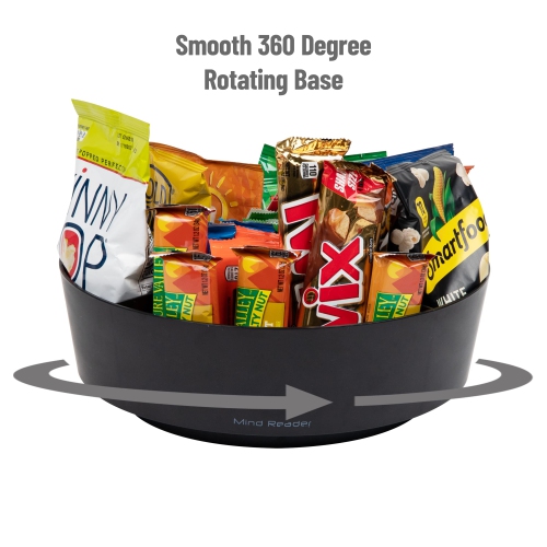 Mind Reader Snack Carousel, Countertop Organizer, Snack Tray, Condiment Holder, Breakroom, Kitchen, 31L x 31W x 10H cm..