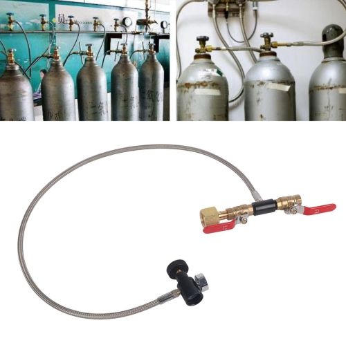 CGA-320 CO2 Cylinder Refill Adapter Bottle Connector CO2 Tank Soda Maker Accessories with Hose for Filling Tank(36in G..