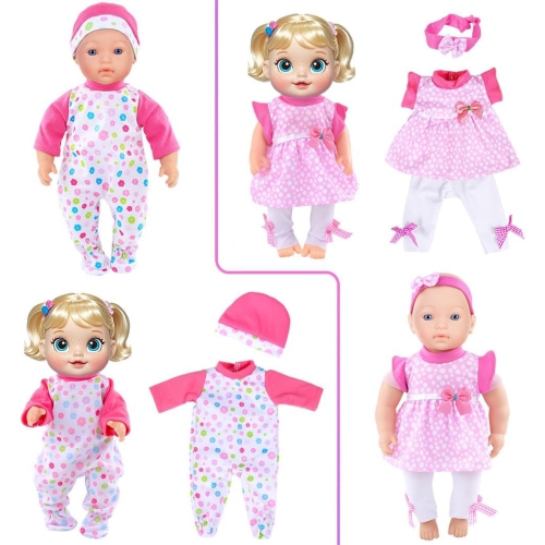 10 Sets Baby Doll Clothes and Accesories for 10 Inch Baby Dolls 12 Inch New Born Baby/Alive Baby Dolls 14 inch Dolls(N..
