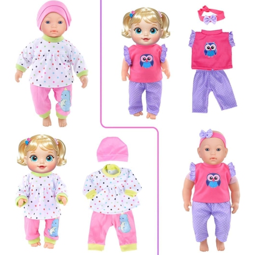 10 Sets Baby Doll Clothes and Accesories for 10 Inch Baby Dolls 12 Inch New Born Baby/Alive Baby Dolls 14 inch Dolls(N..