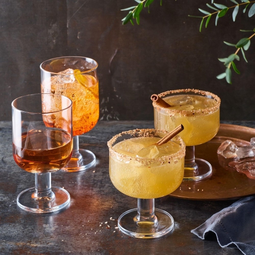 Bormioli Rocco – Ensemble Hosteria de 6 tasses à dessert empilables, 8 oz Verre trempé transparent, fabriqué en Italie.