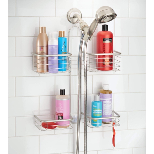 iDesign Forma XL Handheld Hose Hanging Shower Organizer, 23.62" x 16.99" x 4.83", Satin