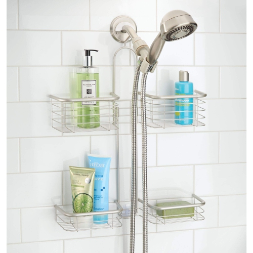 iDesign Forma XL Handheld Hose Hanging Shower Organizer, 23.62" x 16.99" x 4.83", Satin