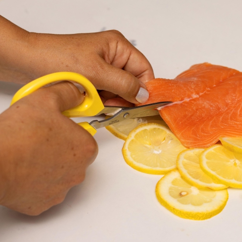 Joyce Chen Original Unlimited – Ciseaux de cuisine avec poignées jaunes