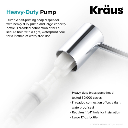 KRAUS Kitchen Soap and Lotion Dispenser in Chrome, KSD-43CH