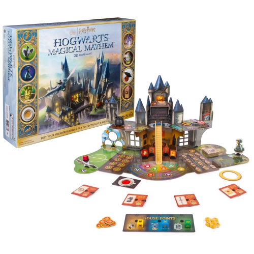 Wizarding World Hogwarts Magical Mayhem 3D Board Game | Harry Potter Game for Families, Adults, & Kids Ages 8 and up