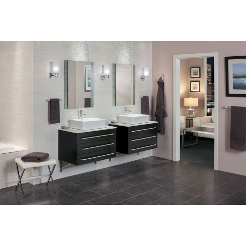 Moen YB0424CH Align 24-Inch Modern Single Towel Bar, Chrome, 23.98" x 2.28" x 3.31"