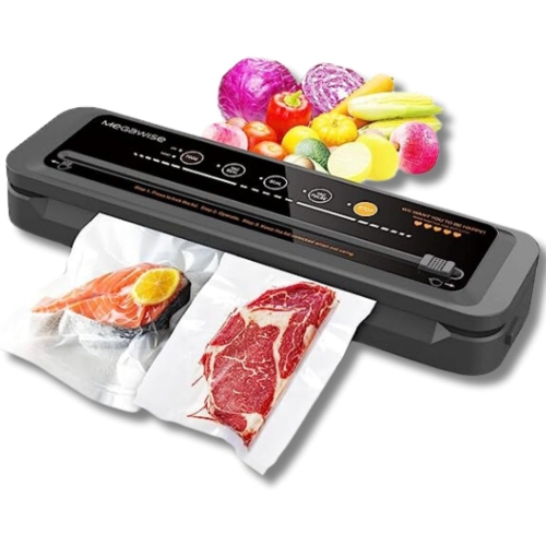 MegaWise Powerful and Compact Vacuum Sealer Machine One-Touch Automatic Food Sealer
