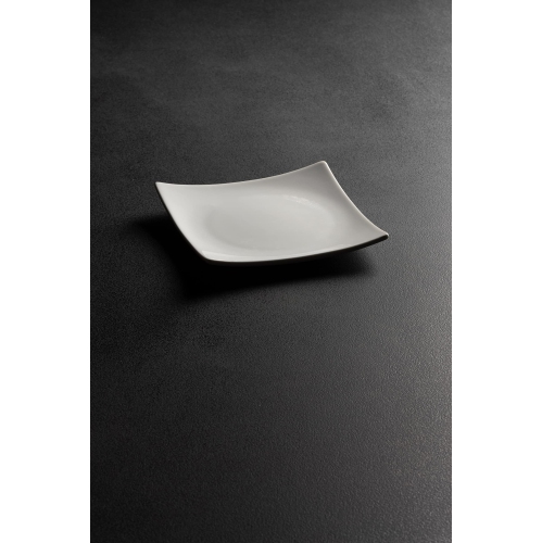 Assiette à hors-d'oeuvre carrée de 6 po Simply Coupe, ensemble de 6