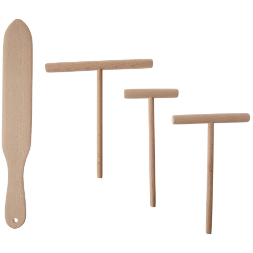 Fox Run 11645 Beechwood 4 Piece Crepe Set Tool, 11x13.5, Wood