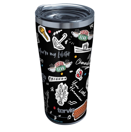 Tervis Friends Collage Triple Walled Insulated Tumbler Travel Cup Keeps Drinks Cold & Hot, 20oz Legacy, Stainless Steel