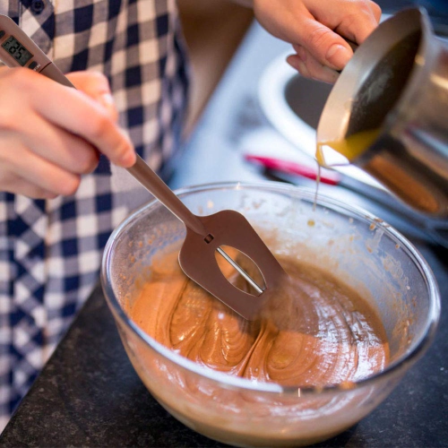 Clear Digital Display Spatula Thermometer Spatula with Thermometer in it for Chocolate Creams Sauces Jams Syrups Insta..