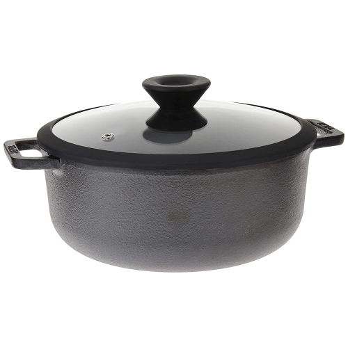 Meyer - Pre-Seasoned Cast Iron Sauteuse with Lid, Induction Cooktop Compatible