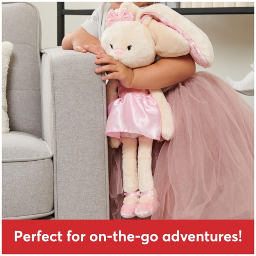 GUND Take-Along Friends Plush, Curtsy Ballerina Bunny, Bunny Stuffed Animal for Ages 1 and Up, Pink, 15"