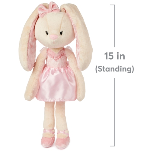 GUND Take-Along Friends Plush, Curtsy Ballerina Bunny, Bunny Stuffed Animal for Ages 1 and Up, Pink, 15"