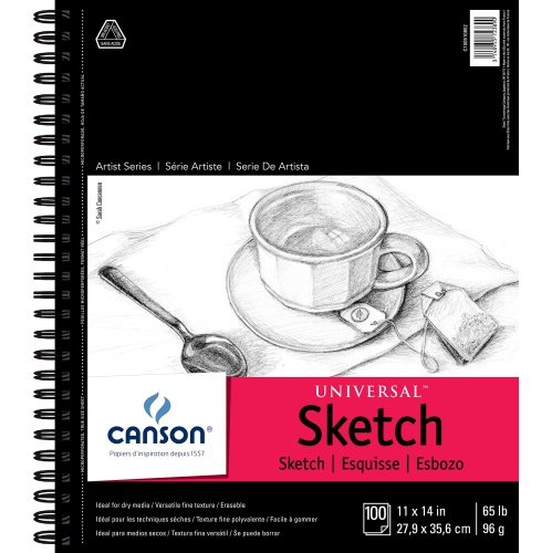 Pro-Art 702-193 Canson 11-Inch by 14-Inch Universal Sketch Book, 100-Sheet