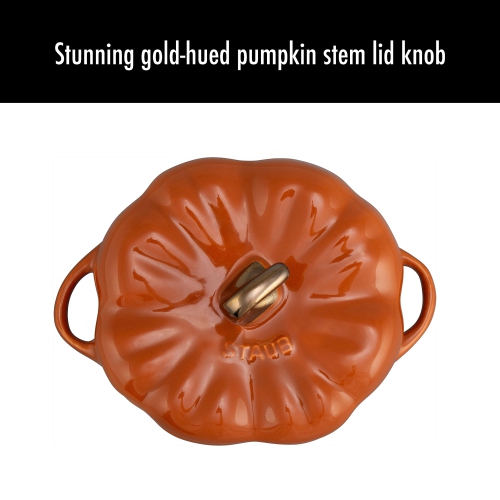 Staub Ceramic 24-oz Pumpkin Cocotte - Burnt Orange