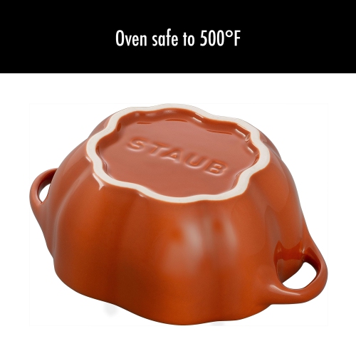 Staub Ceramic 24-oz Pumpkin Cocotte - Burnt Orange