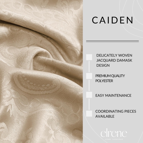 Elrene Home Fashions Caiden Elegance Damask Napkin Set of 4, 17" x 17", Taupe