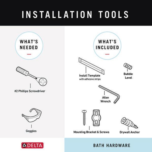 DELTA Faucet 78908-SS Tetra 8 in. Hand Towel Bar Bath Hardware Accessory in Stainless Steel