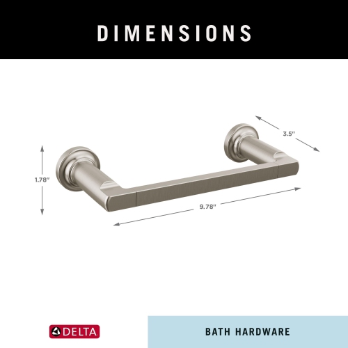DELTA Faucet 78908-SS Tetra 8 in. Hand Towel Bar Bath Hardware Accessory in Stainless Steel