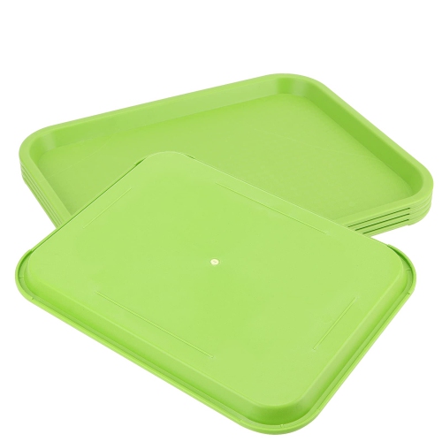 Plateau de service MUKCHAP pour aliments rapides, 10 plateau rectangulaire en plastique de 14 po, vert, paq. 12