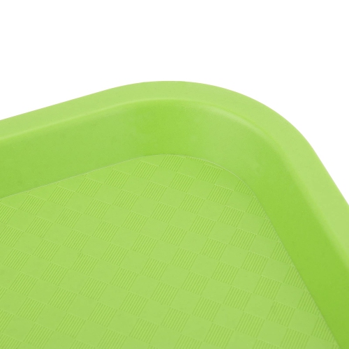 Plateau de service MUKCHAP pour aliments rapides, 10 plateau rectangulaire en plastique de 14 po, vert, paq. 12