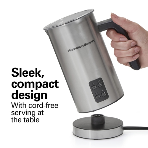 Hamilton Beach Milk Frother and Warmer, Stainless Steel, 43565C