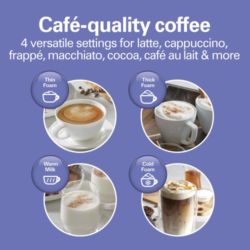 Hamilton Beach Milk Frother and Warmer, Stainless Steel, 43565C