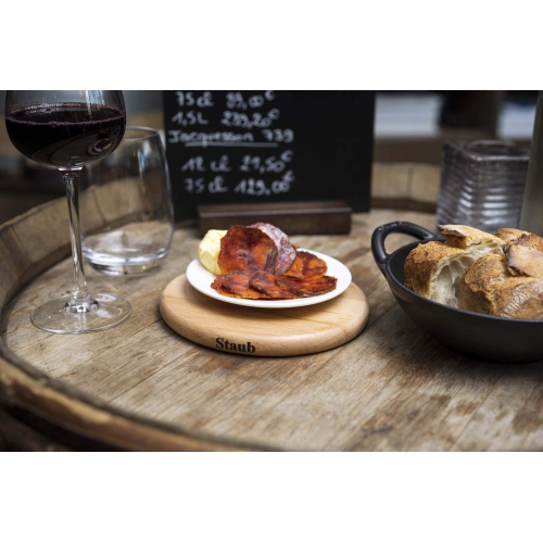 Staub 6" Round Magnetic Wood Trivet