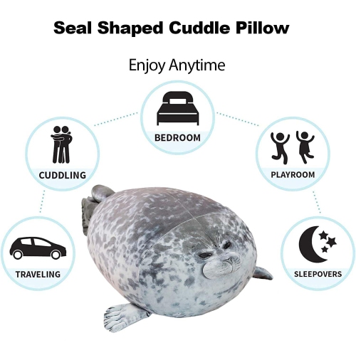 Stuffed Animals,Cute Seal Plush Pillows,15.7 inch Soft Plush Toys for Kids Boys Girls Women