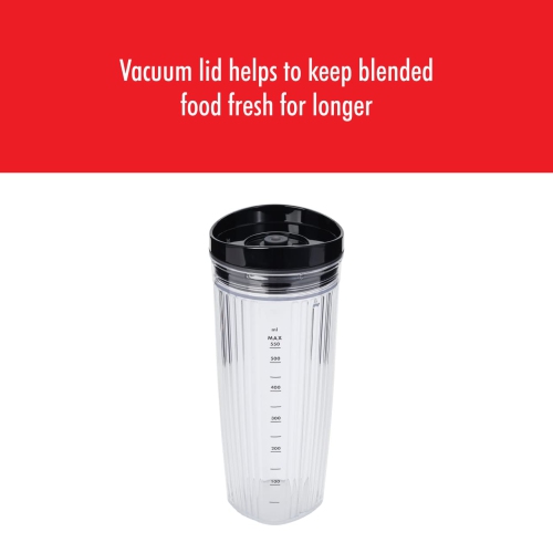 ZWILLING Enfinigy Personal Blender Jar with Drinking Lid and Vacuum Lid - Black
