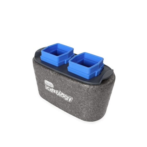 Dexas ice•Ology Silicone Clear Ice Maker Tray for Crystal Clear Craft Cocktail Ice, 2 Square Cubes