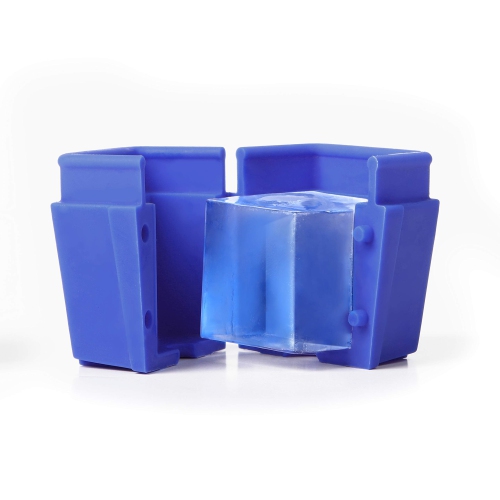 Dexas ice•Ology Silicone Clear Ice Maker Tray for Crystal Clear Craft Cocktail Ice, 2 Square Cubes