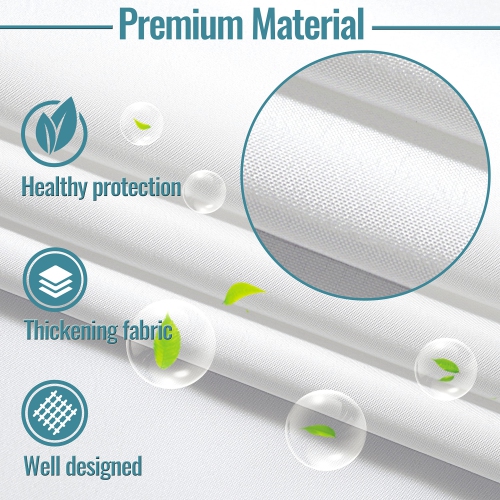 3 Pack Snap in Shower Curtain Liner Replacement Removable Liner)