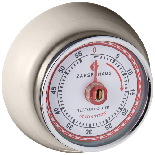 Zassenhaus Magnetic Retro Kitchen, Classic Mechanical Cooking Timer, 2.7-Inch