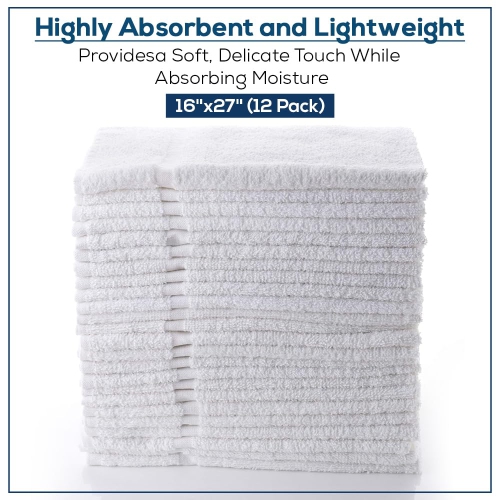Simpli-Magic 79251 White Hand Towels, 16"x27", 12 Pack