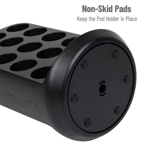 Mind Reader Single Serve Coffee Pod Storage, 30 Pod Capacity, Countertop Organizer, 17.1L x 15.9W x 31.8H cm, Black