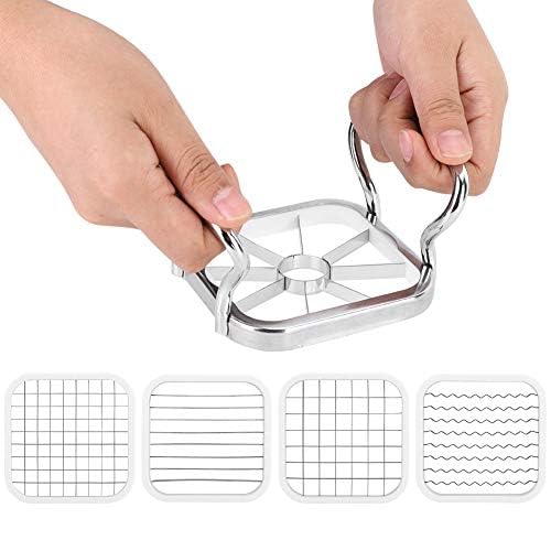 French Fry Maker, 5in 1 Stainless Steel Potatoes Fruit Cutter Chipper Chopper Maker French Fry Tool Kitchen Gadgets