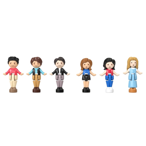 Polly Pocket Friends Compact Playset with 6 Character Dolls & 9 Accessories, Coffee Cup Exterior, Collectible Toy